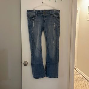 Juniors wallflower bootcut distressed jeans